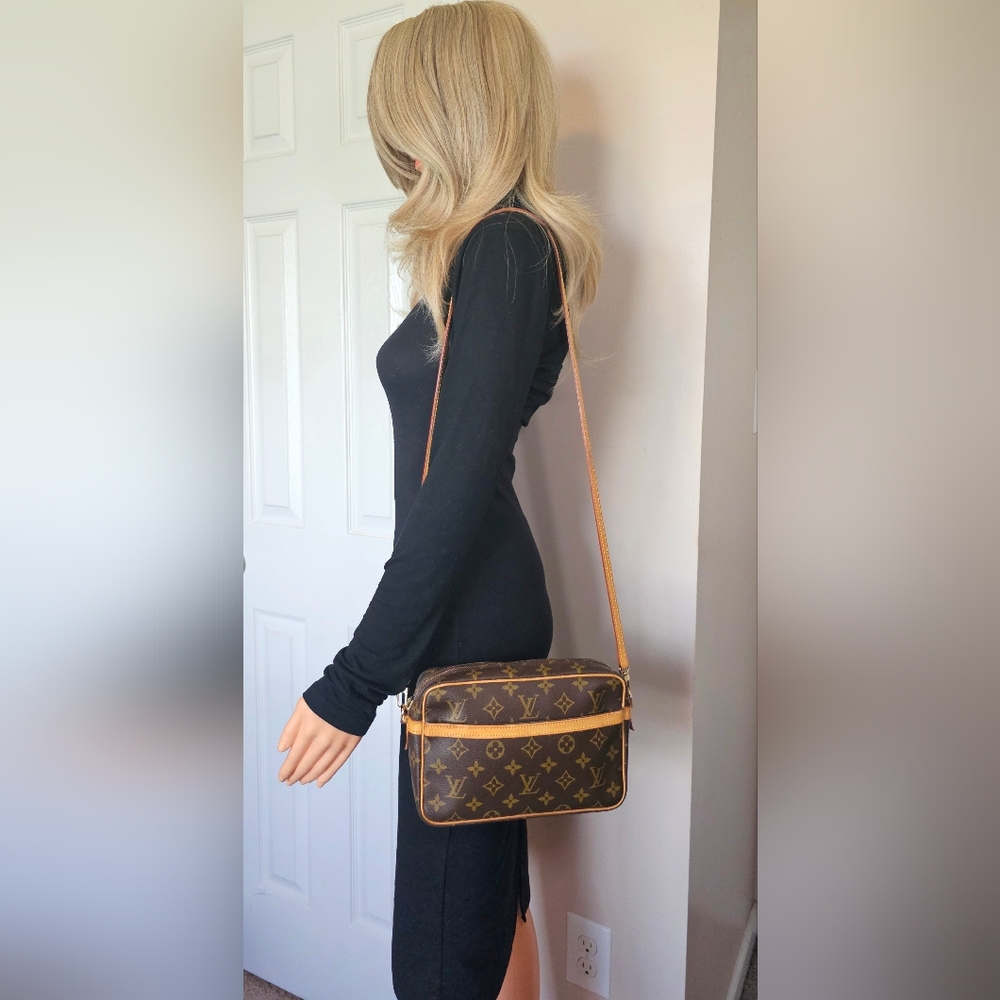Authentic LOUIS VUITTON Monogram Compiegne 23 Crossbody Bag